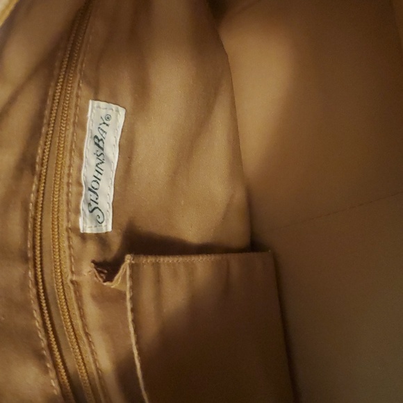 Large Vintage St John's Bay Genuine Leather Honey Camel Hobo Bag Purse Handbag - Picture 10 of 12